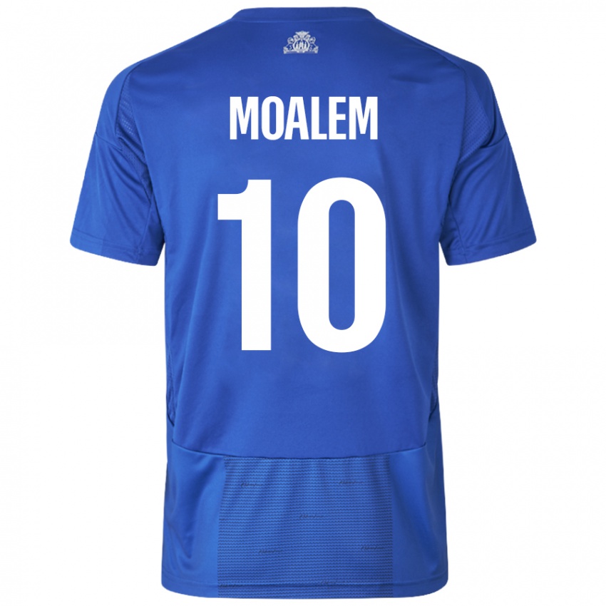 Niño Camiseta Jonathan Moalem #10 Blanco Azul 2ª Equipación 2024/25 La Camisa