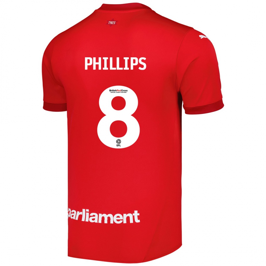 Hombre Camiseta Adam Phillips #8 Rojo 1ª Equipación 2024/25 La Camisa