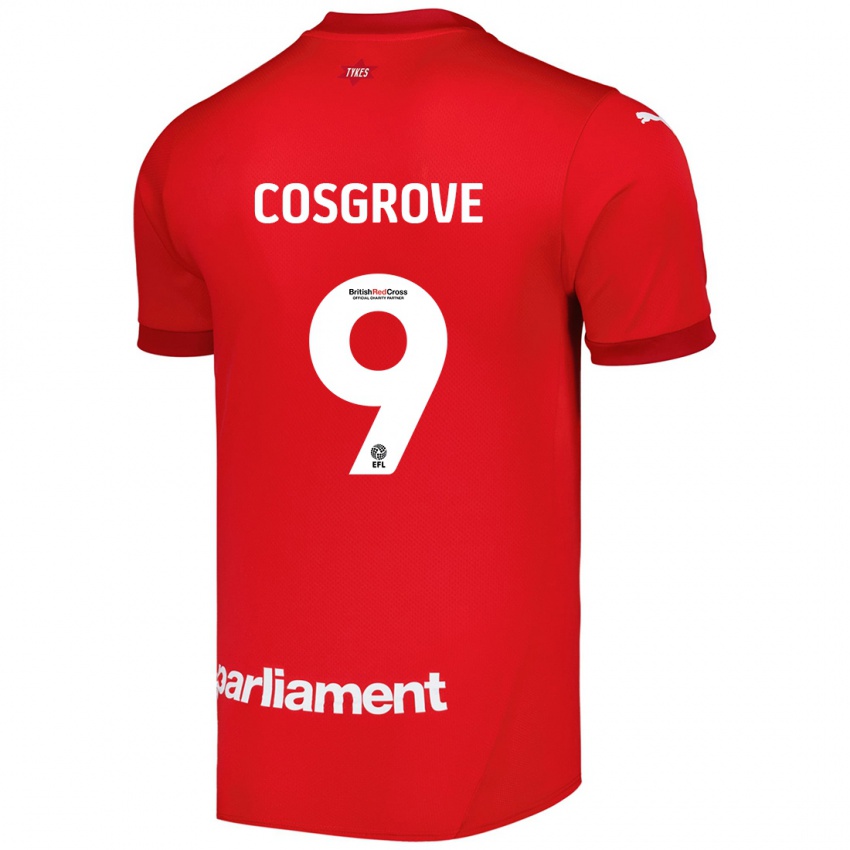 Hombre Camiseta Sam Cosgrove #9 Rojo 1ª Equipación 2024/25 La Camisa