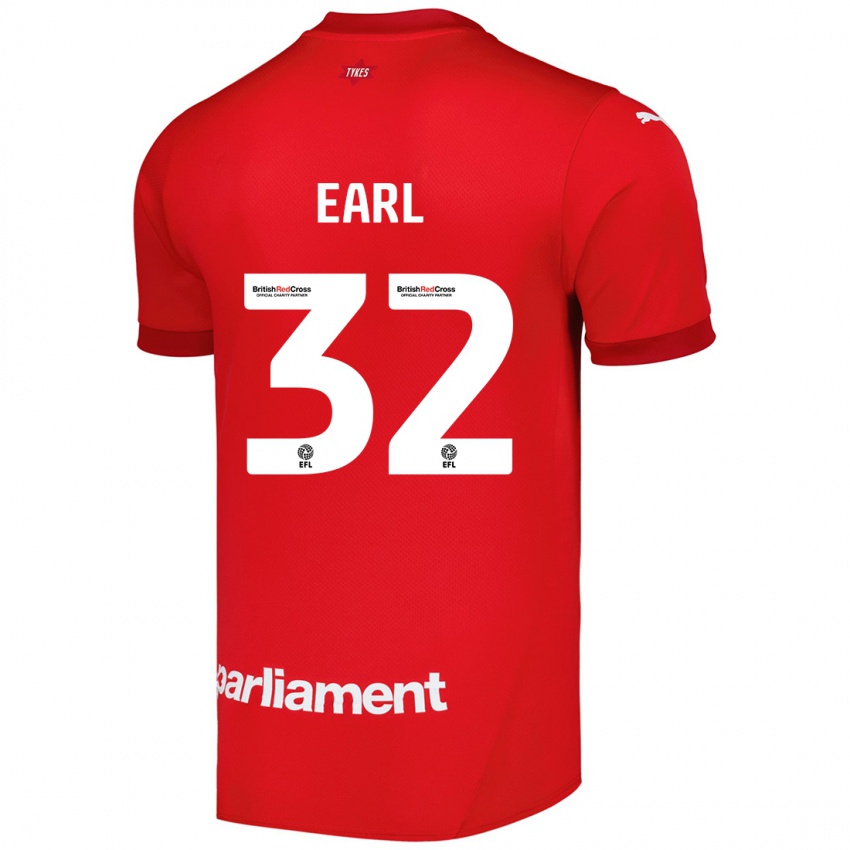 Hombre Camiseta Josh Earl #32 Rojo 1ª Equipación 2024/25 La Camisa