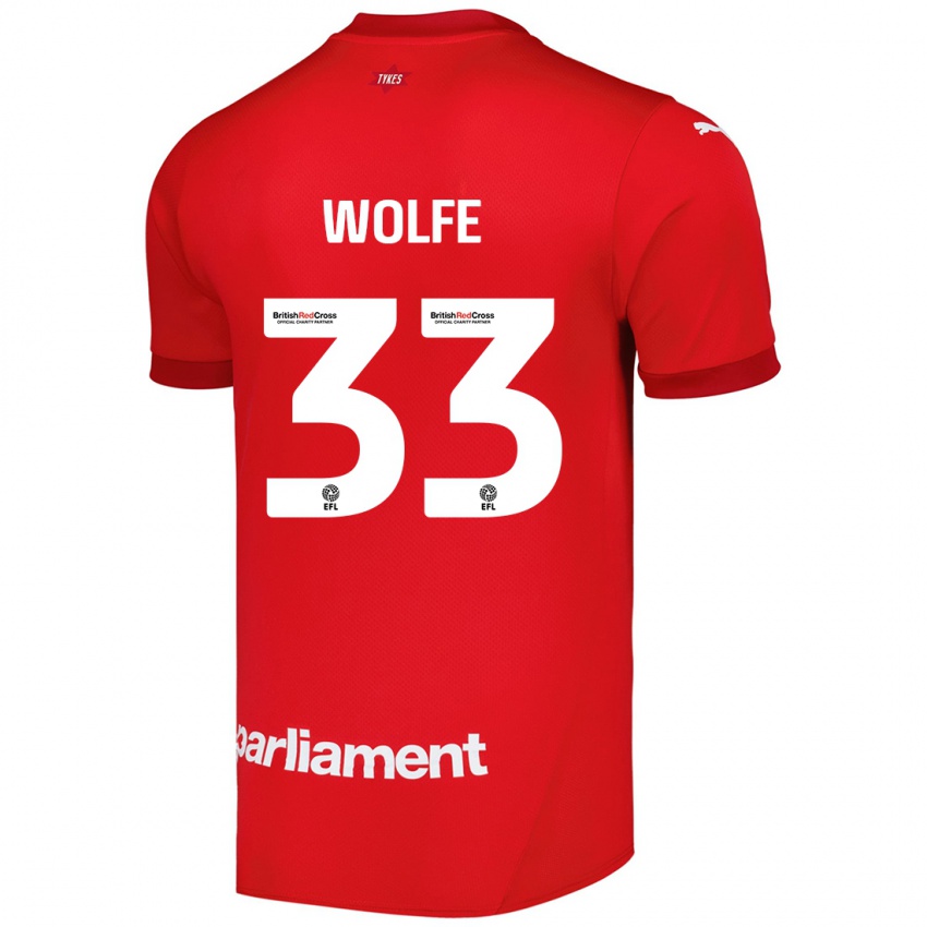 Hombre Camiseta Matty Wolfe #33 Rojo 1ª Equipación 2024/25 La Camisa