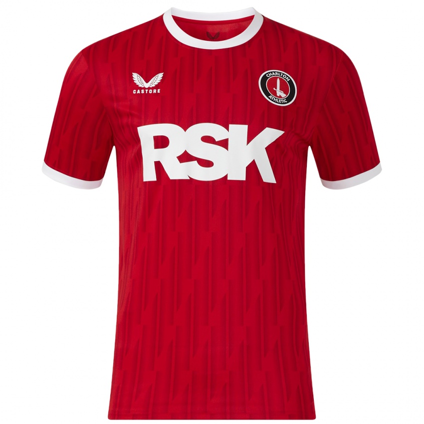 Hombre Camiseta Conor Coventry #6 Rojo Blanco 1ª Equipación 2024/25 La Camisa