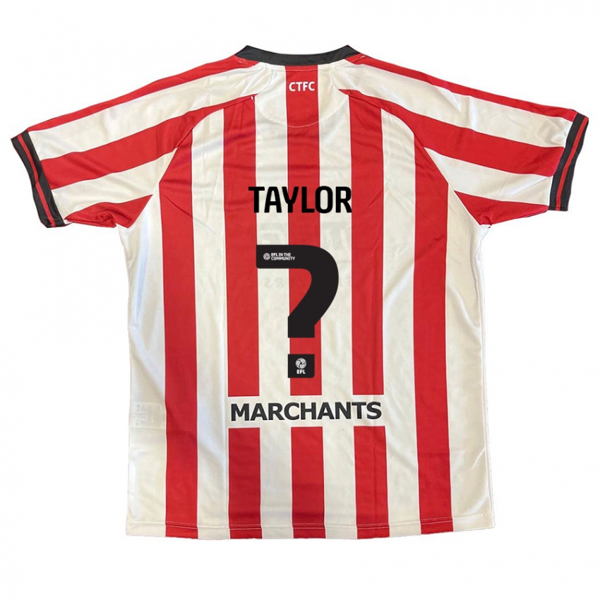 Hombre Camiseta Alfie Taylor #0 Rojo Blanco 1ª Equipación 2024/25 La Camisa