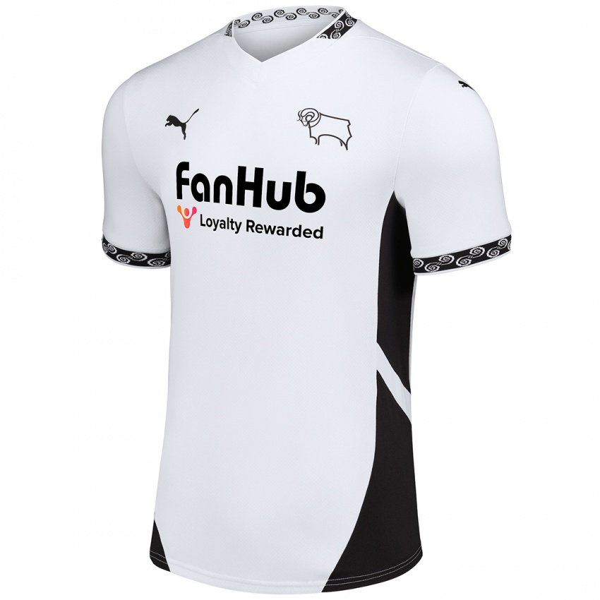 Hombre Camiseta Jacob Widell Zetterström #1 Blanco Negro 1ª Equipación 2024/25 La Camisa