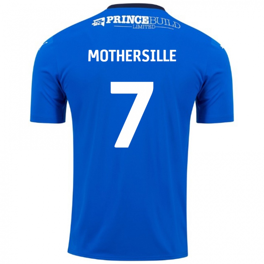 Hombre Camiseta Malik Mothersille #7 Azul Blanco 1ª Equipación 2024/25 La Camisa