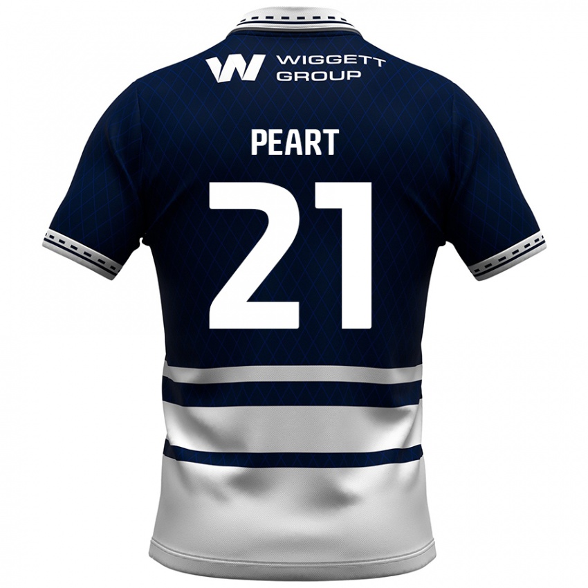 Hombre Camiseta Kalani Peart #21 Azul Marino Blanco 1ª Equipación 2024/25 La Camisa