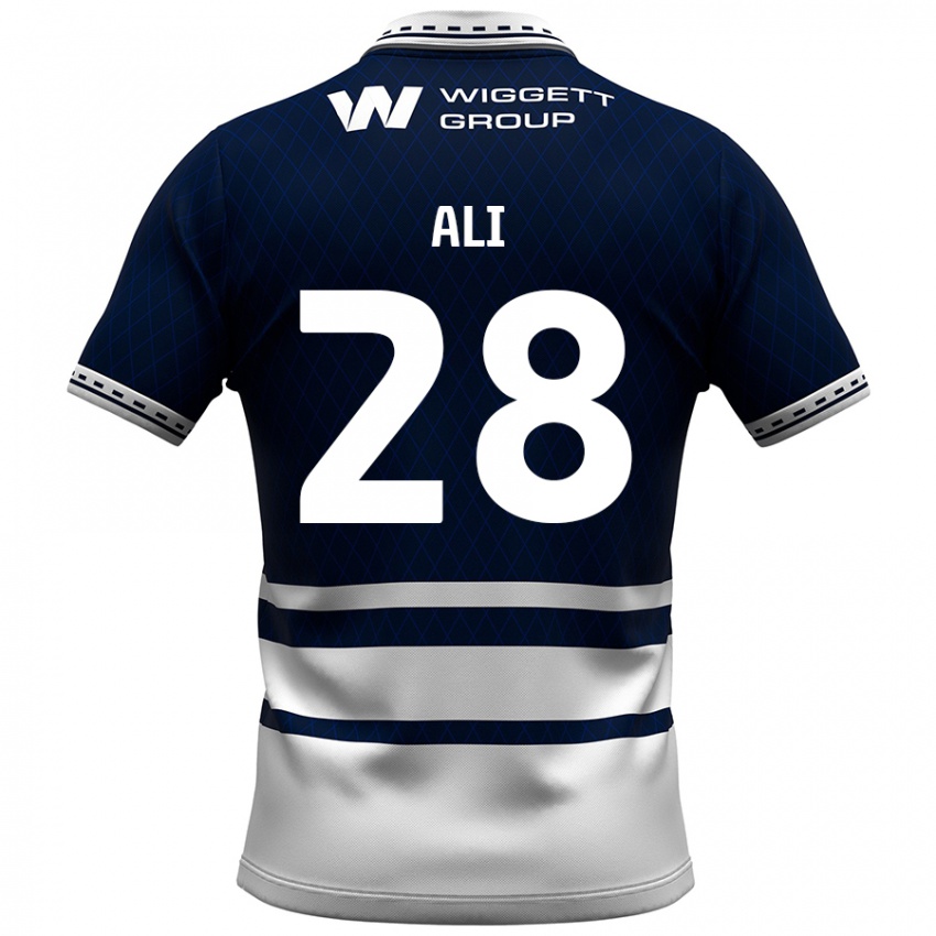 Hombre Camiseta Francesca Ali #28 Azul Marino Blanco 1ª Equipación 2024/25 La Camisa