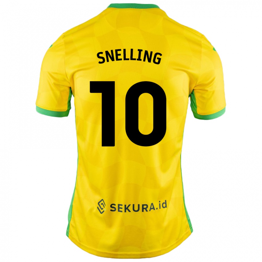 Hombre Camiseta Natasha Snelling #10 Amarillo Verde 1ª Equipación 2024/25 La Camisa