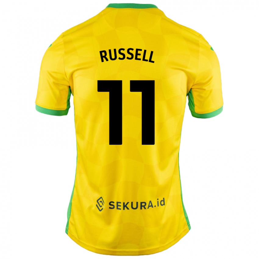 Hombre Camiseta Rebecca Russell #11 Amarillo Verde 1ª Equipación 2024/25 La Camisa