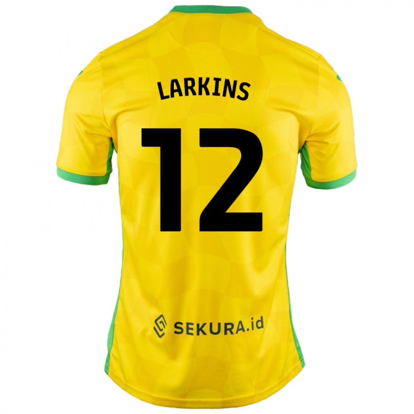 Hombre Camiseta Anna Larkins #12 Amarillo Verde 1ª Equipación 2024/25 La Camisa