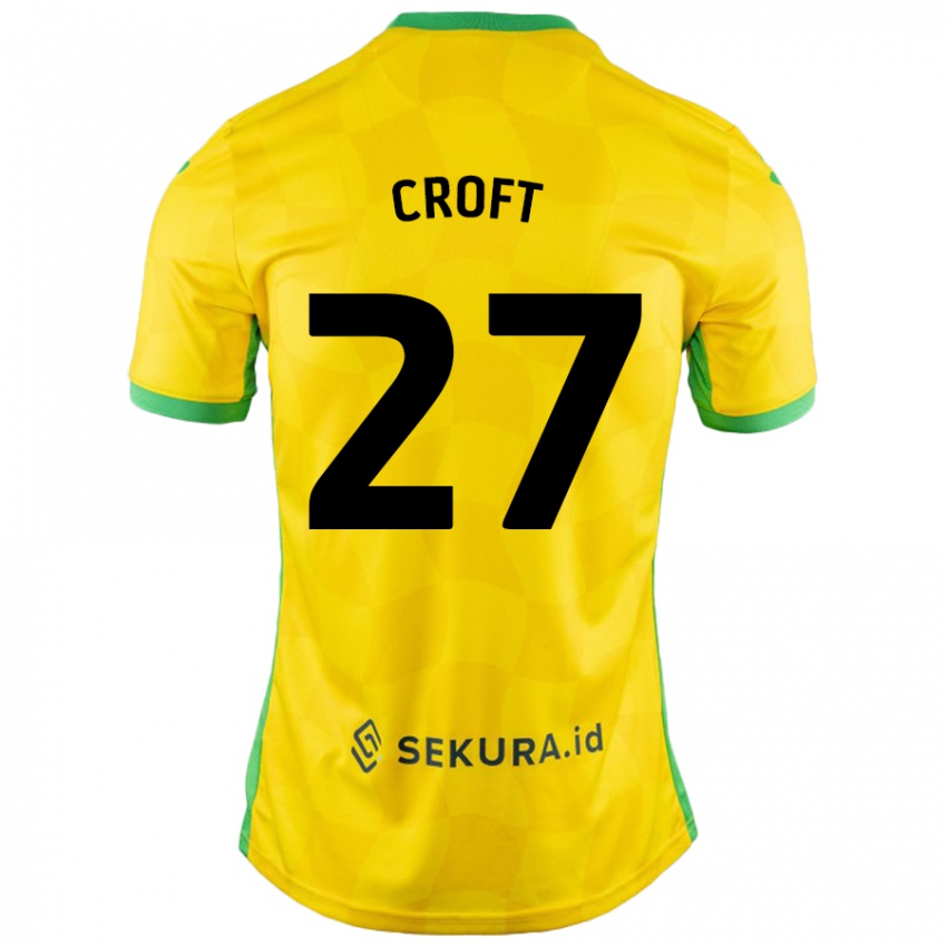 Hombre Camiseta Mary Croft #27 Amarillo Verde 1ª Equipación 2024/25 La Camisa