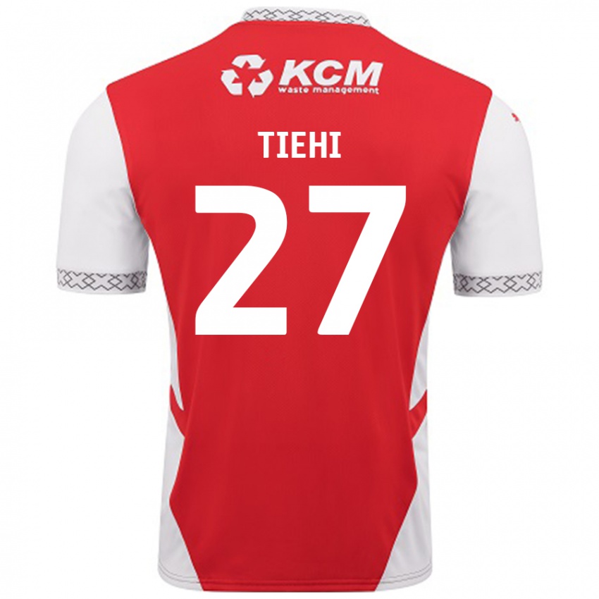 Hombre Camiseta Christ Tiehi #27 Rojo Blanco 1ª Equipación 2024/25 La Camisa