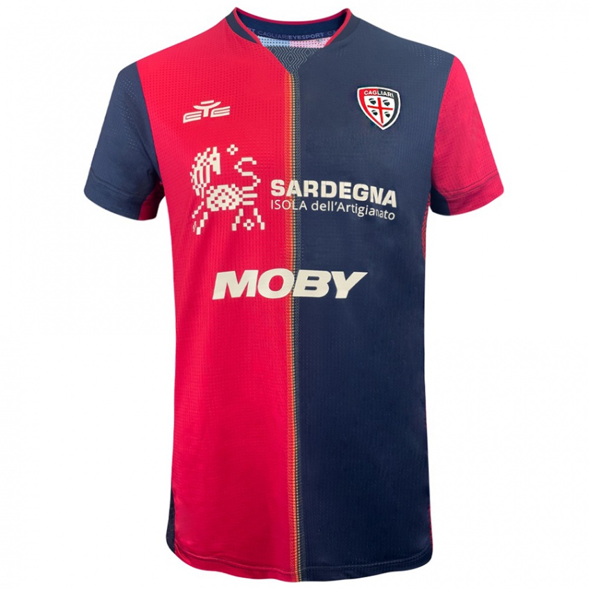 Hombre Camiseta Alessandro Bolzan #19 Rojo Azul Más Oscuro 1ª Equipación 2024/25 La Camisa