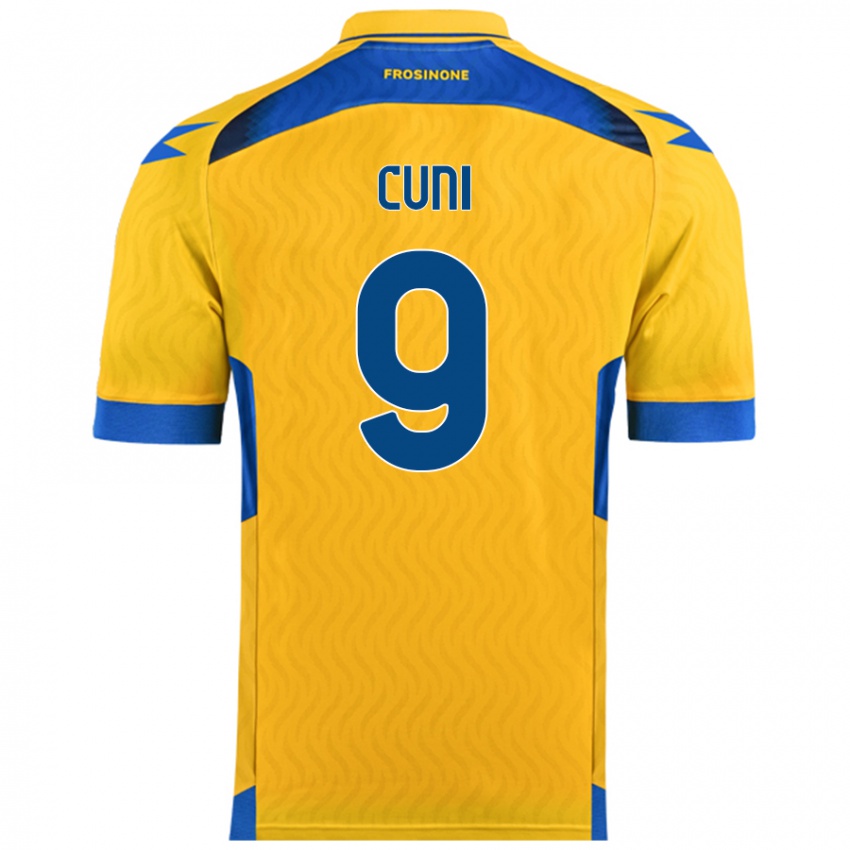 Hombre Camiseta Marvin Cuni #9 Amarillo 1ª Equipación 2024/25 La Camisa