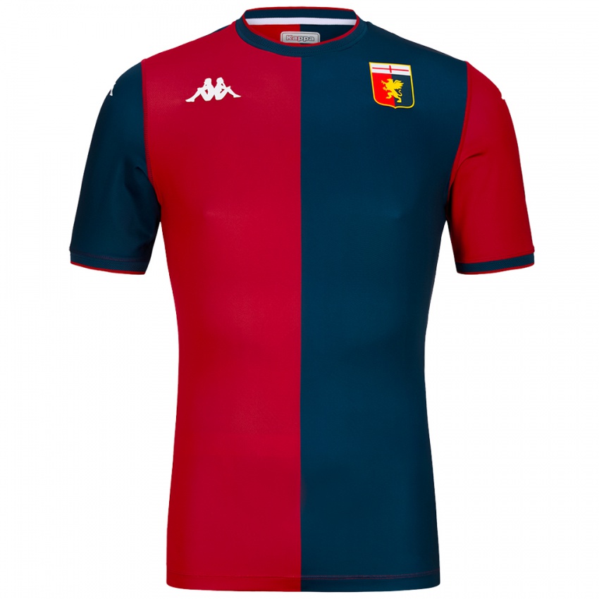 Hombre Camiseta Fabio Miretti #0 Rojo Azul Oscuro 1ª Equipación 2024/25 La Camisa