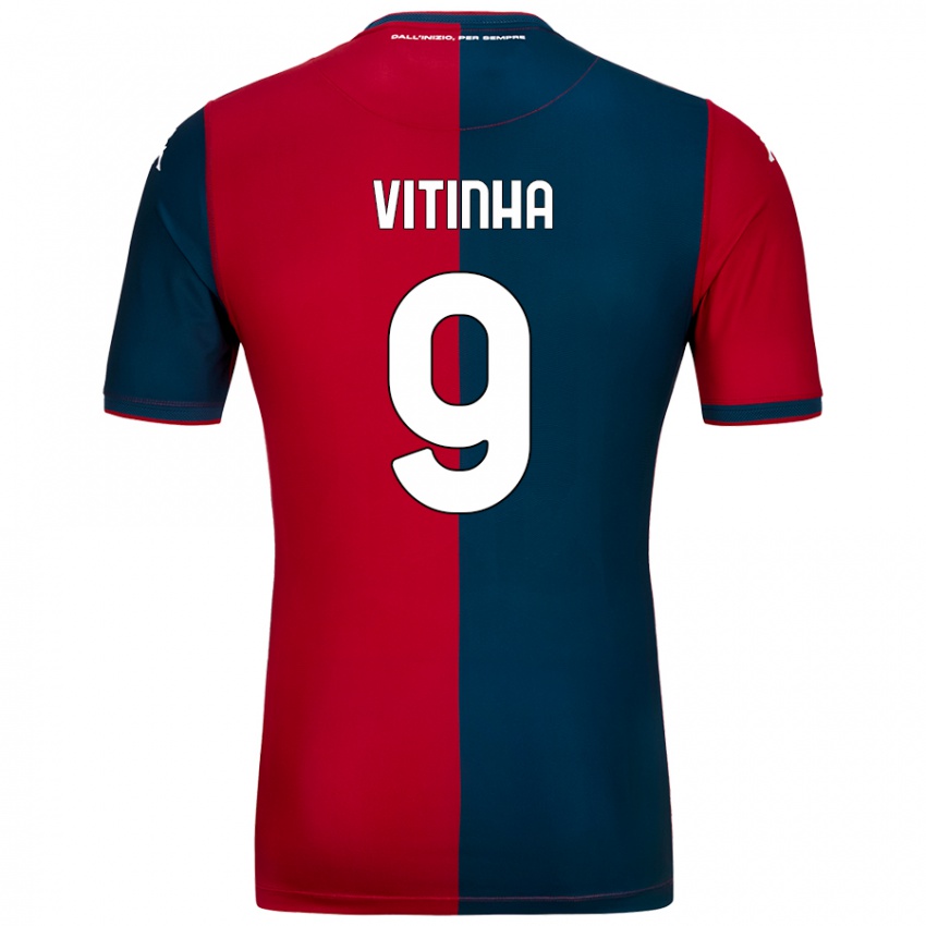 Hombre Camiseta Vitinha #9 Rojo Azul Oscuro 1ª Equipación 2024/25 La Camisa