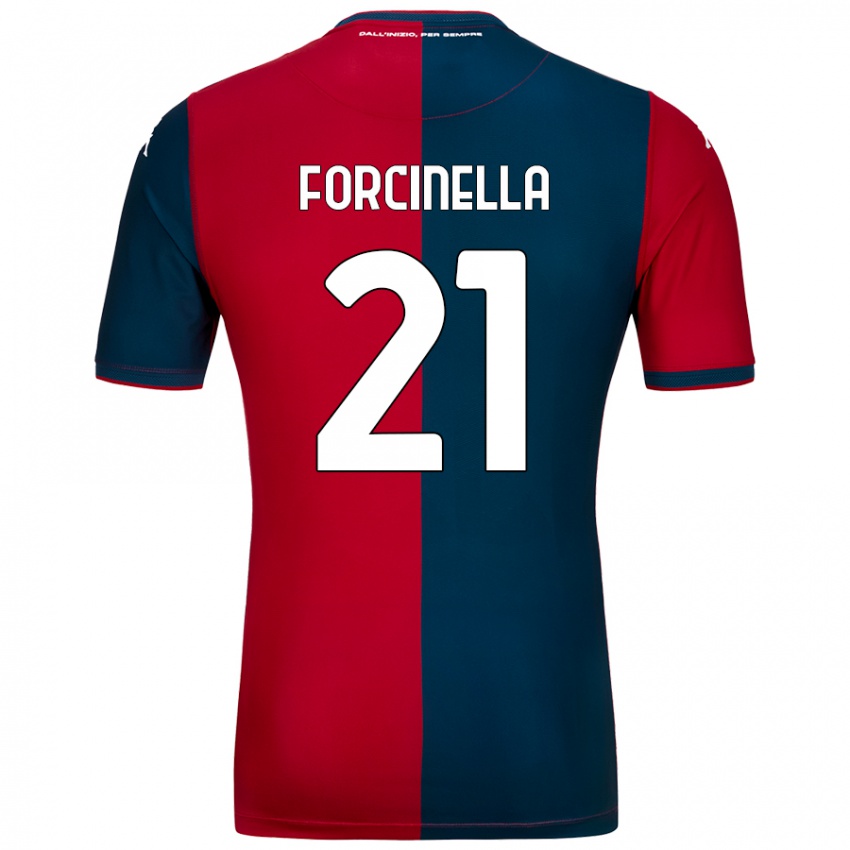 Hombre Camiseta Camilla Forcinella #21 Rojo Azul Oscuro 1ª Equipación 2024/25 La Camisa