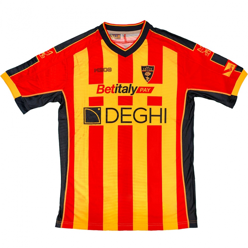 Hombre Camiseta Andy Pelmard #2 Amarillo Rojo 1ª Equipación 2024/25 La Camisa