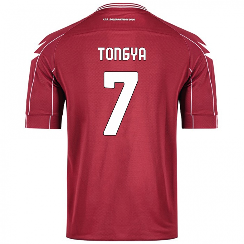 Hombre Camiseta Franco Tongya #7 Borgoña 1ª Equipación 2024/25 La Camisa