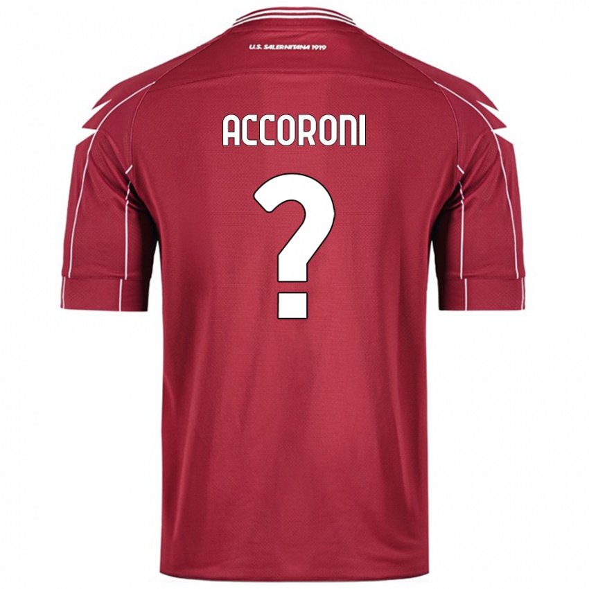 Hombre Camiseta Nicolas Accoroni #0 Borgoña 1ª Equipación 2024/25 La Camisa