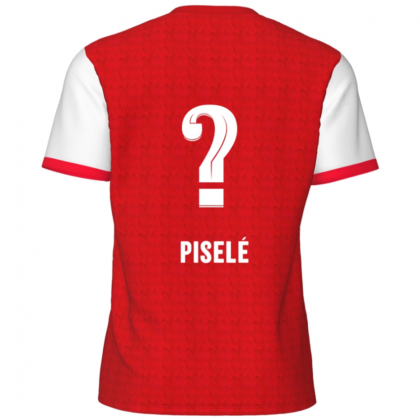 Hombre Camiseta Lowie Piselé #0 Rojo Blanco 1ª Equipación 2024/25 La Camisa