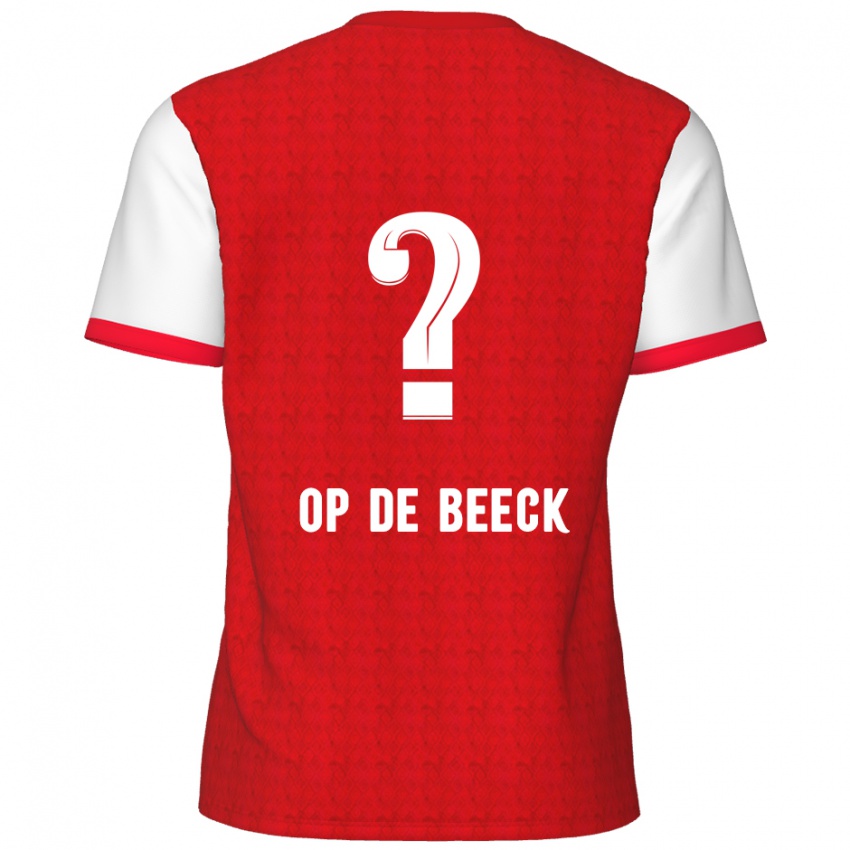 Hombre Camiseta Gregg Op De Beeck #0 Rojo Blanco 1ª Equipación 2024/25 La Camisa