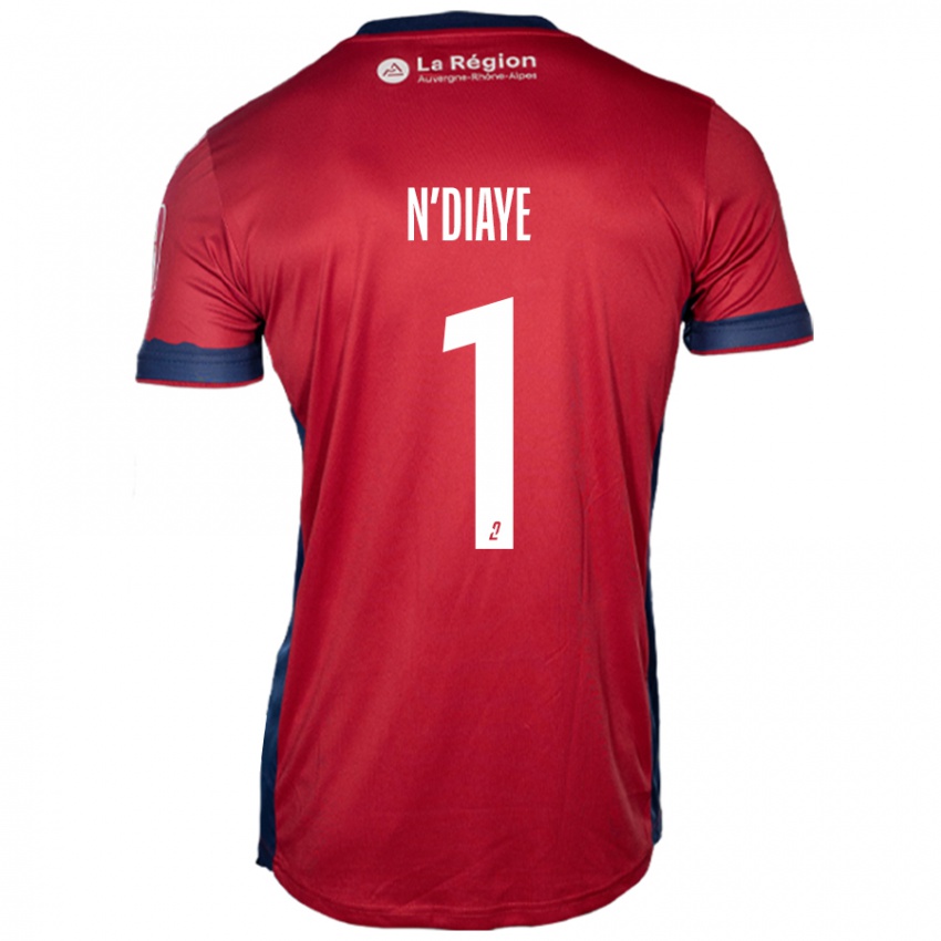 Hombre Camiseta Massamba N'diaye #1 Borgoña Claro 1ª Equipación 2024/25 La Camisa