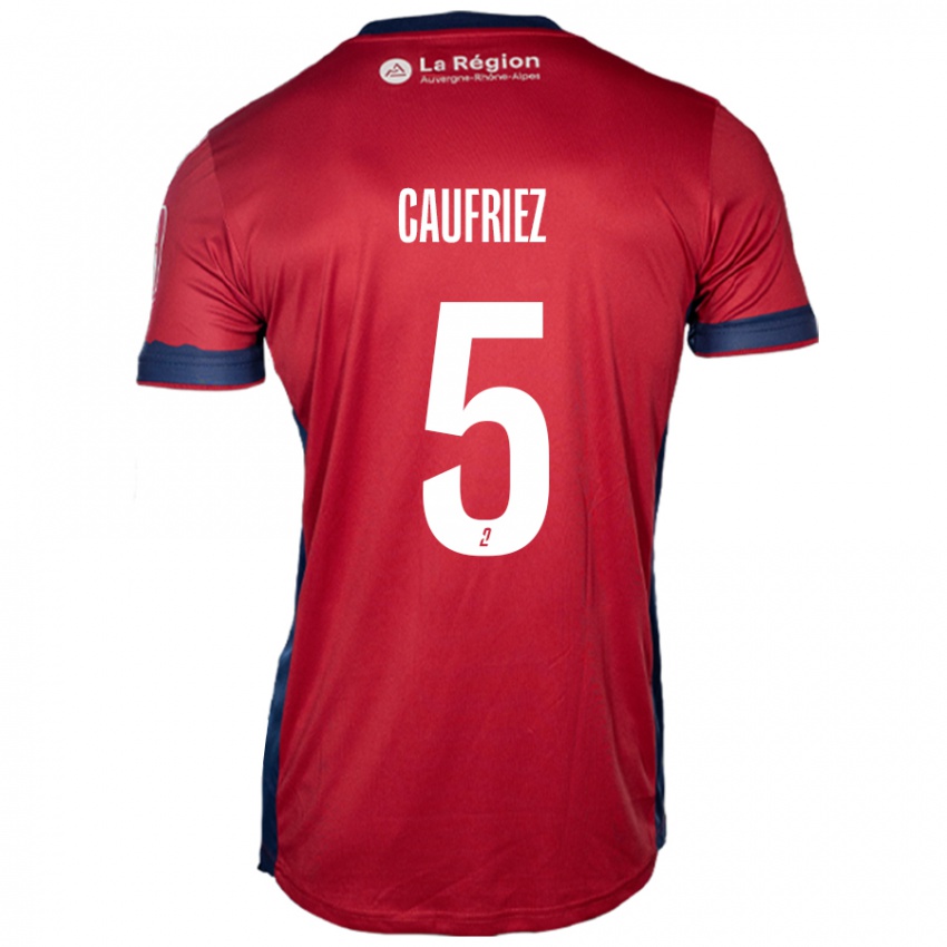 Hombre Camiseta Maximiliano Caufriez #5 Borgoña Claro 1ª Equipación 2024/25 La Camisa