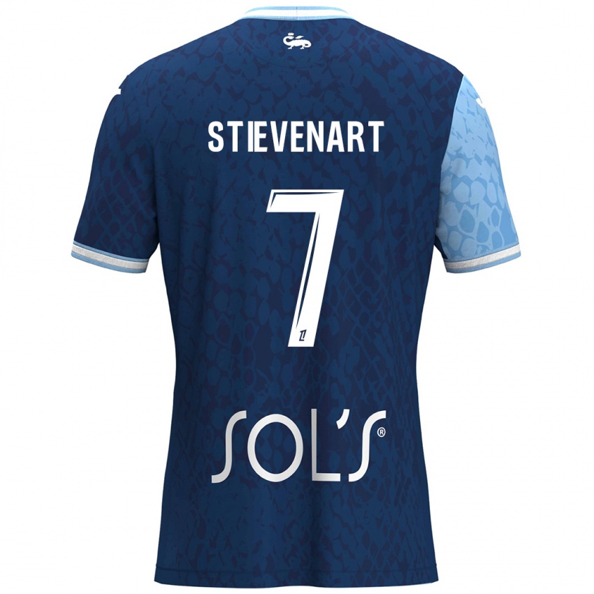 Hombre Camiseta Zoé Stievenart #7 Azul Cielo Azul Oscuro 1ª Equipación 2024/25 La Camisa