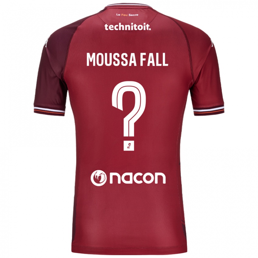 Hombre Camiseta Pape Moussa Fall #0 Rojo Granata 1ª Equipación 2024/25 La Camisa