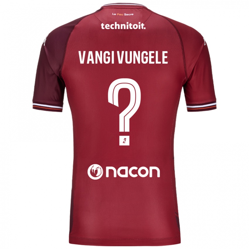 Hombre Camiseta Luzolo Vangi Vungele #0 Rojo Granata 1ª Equipación 2024/25 La Camisa