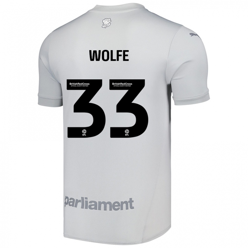 Hombre Camiseta Matty Wolfe #33 Gris Plata 2ª Equipación 2024/25 La Camisa