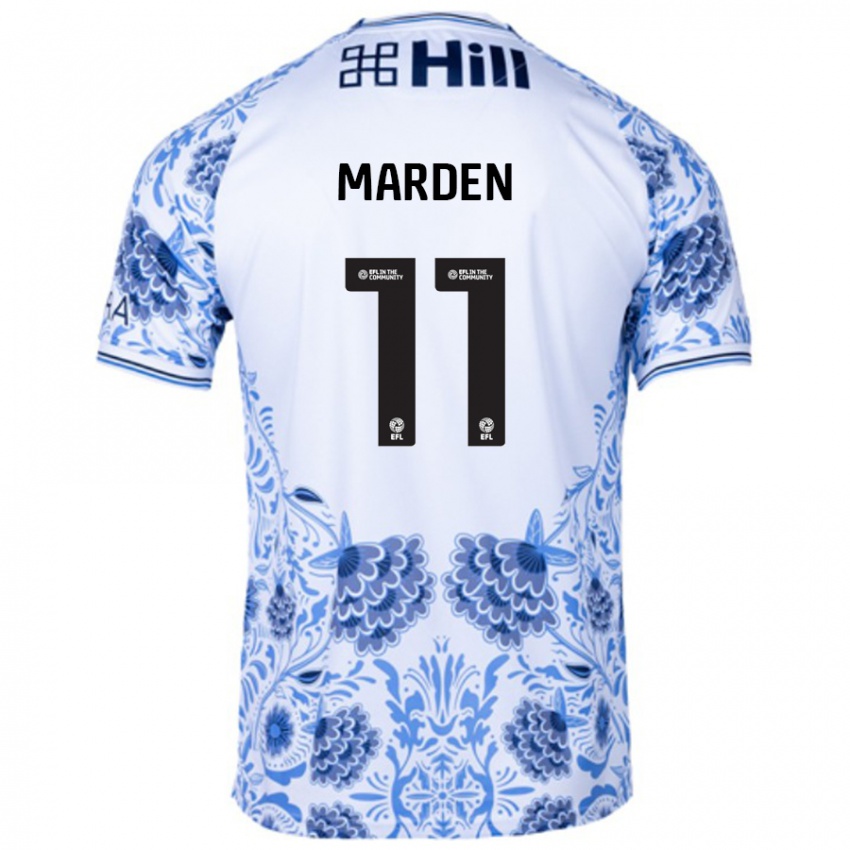 Hombre Camiseta Ella Marden #11 Blanco Azul 2ª Equipación 2024/25 La Camisa