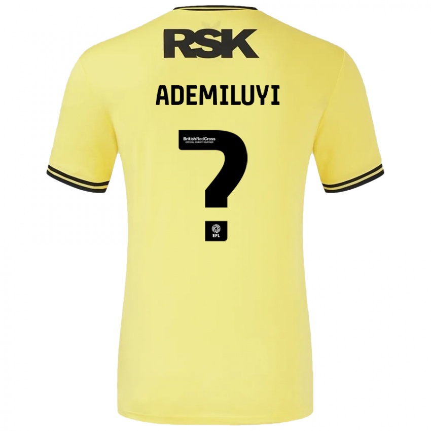 Hombre Camiseta Princess Ademiluyi #0 Amarillo Negro 2ª Equipación 2024/25 La Camisa