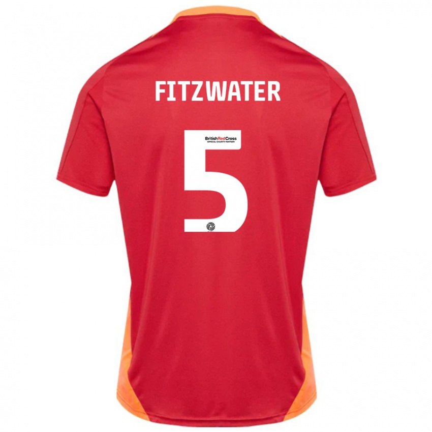 Hombre Camiseta Jack Fitzwater #5 Azul Blanquecino 2ª Equipación 2024/25 La Camisa