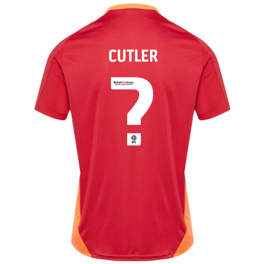 Hombre Camiseta Theo Cutler #0 Azul Blanquecino 2ª Equipación 2024/25 La Camisa