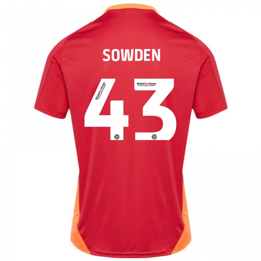 Hombre Camiseta Andrew Sowden #43 Azul Blanquecino 2ª Equipación 2024/25 La Camisa