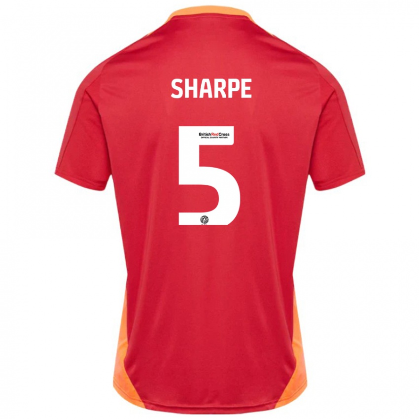 Hombre Camiseta Manfy Sharpe #5 Azul Blanquecino 2ª Equipación 2024/25 La Camisa