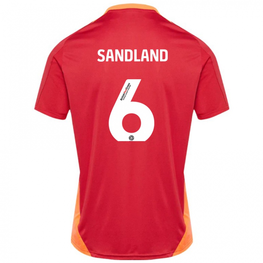 Hombre Camiseta Jess Sandland #6 Azul Blanquecino 2ª Equipación 2024/25 La Camisa