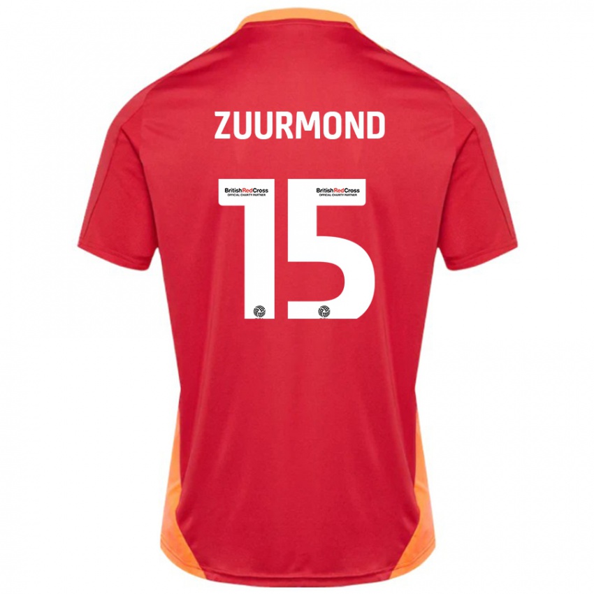 Hombre Camiseta Ishbel Zuurmond #15 Azul Blanquecino 2ª Equipación 2024/25 La Camisa