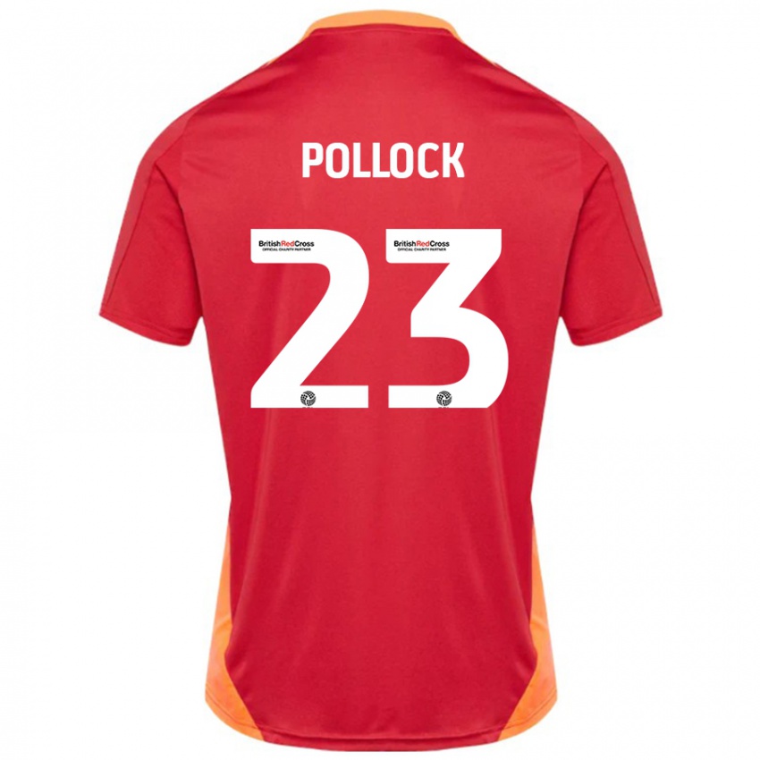 Hombre Camiseta Amber Pollock #23 Azul Blanquecino 2ª Equipación 2024/25 La Camisa