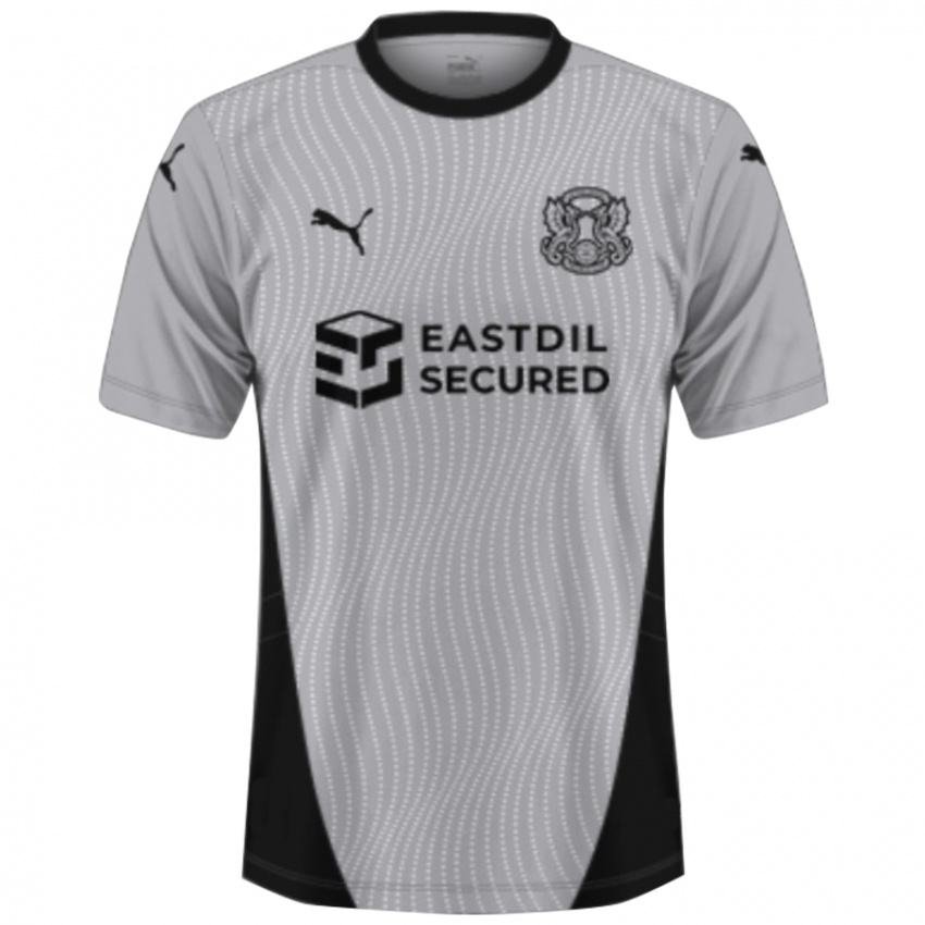 Hombre Camiseta Aaron Archibald #0 Gris 2ª Equipación 2024/25 La Camisa