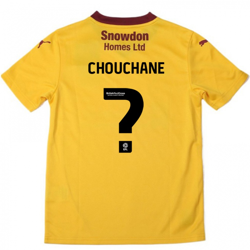 Hombre Camiseta Samy Chouchane #0 Naranja Borgoña 2ª Equipación 2024/25 La Camisa