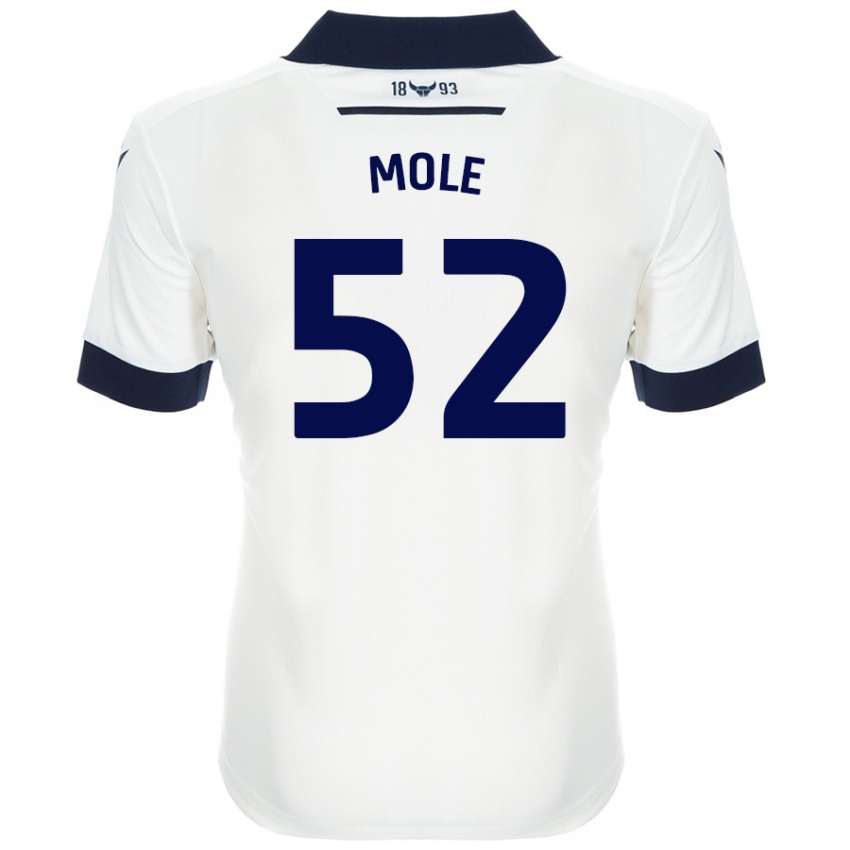 Hombre Camiseta Harrison Mole #52 Blanco Azul Marino 2ª Equipación 2024/25 La Camisa