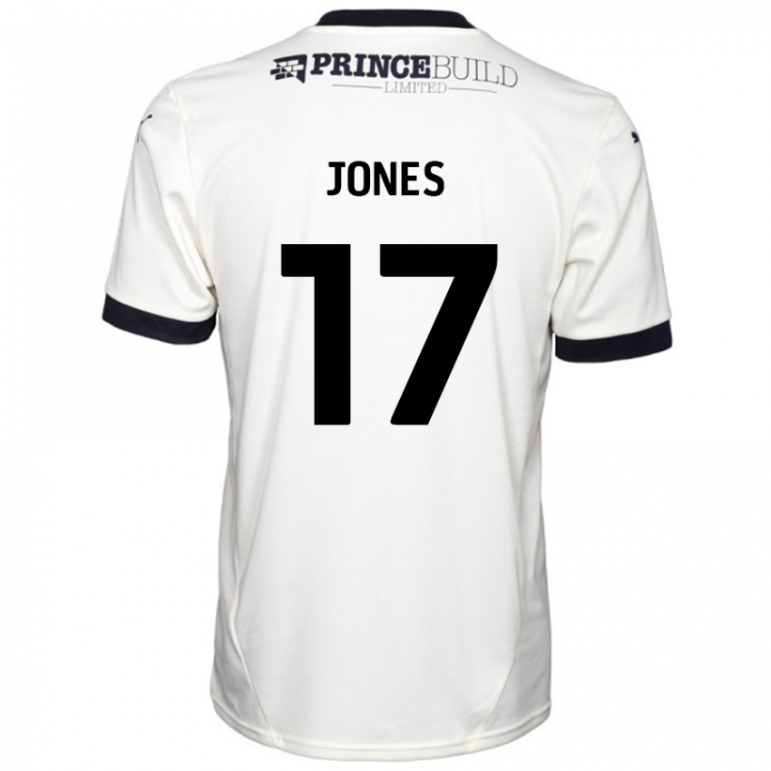 Hombre Camiseta Ricky-Jade Jones #17 Blanquecino Negro 2ª Equipación 2024/25 La Camisa