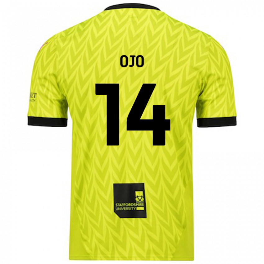 Hombre Camiseta Funso Ojo #14 Verde Fluorescente 2ª Equipación 2024/25 La Camisa