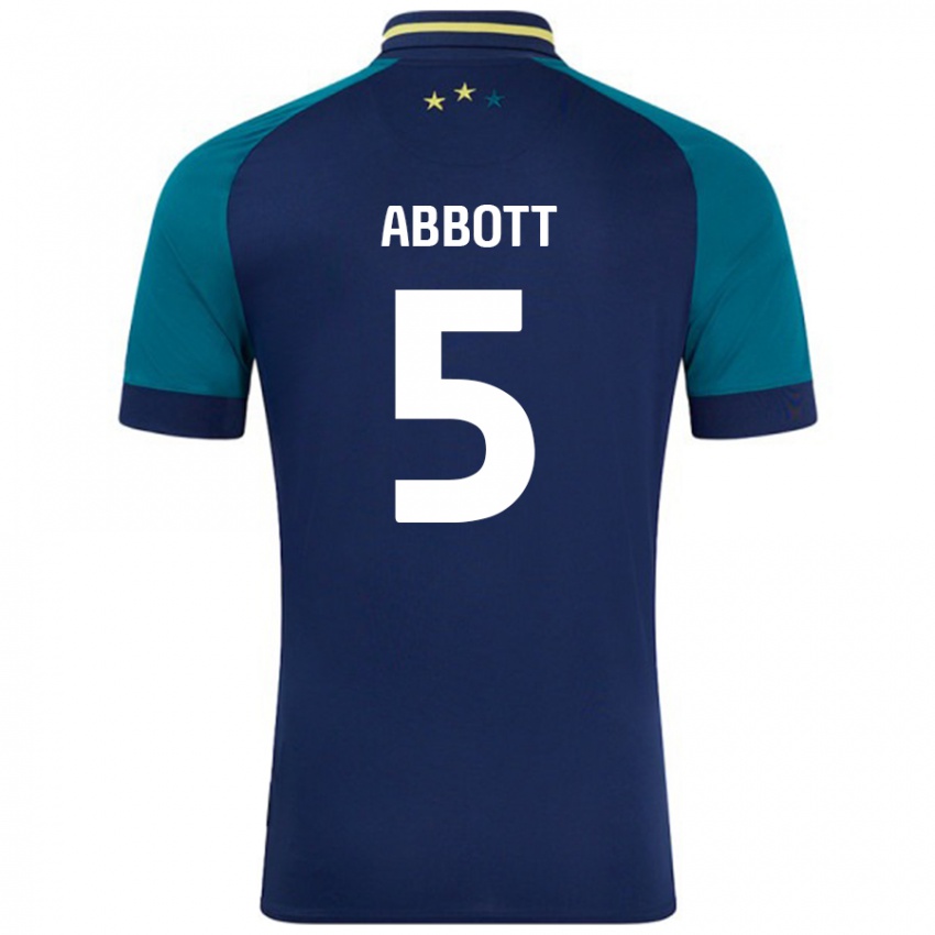 Hombre Camiseta Vicky Abbott #5 Azul Marino Verde Oscuro 2ª Equipación 2024/25 La Camisa