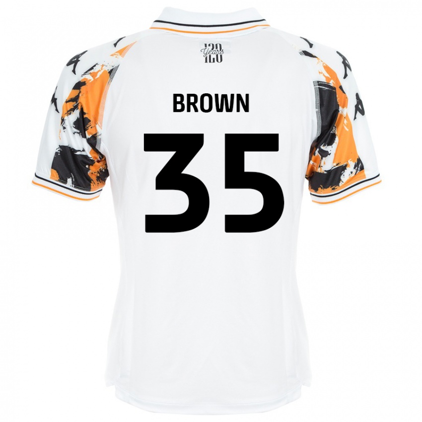 Hombre Camiseta Pharrell Brown #35 Blanco 2ª Equipación 2024/25 La Camisa