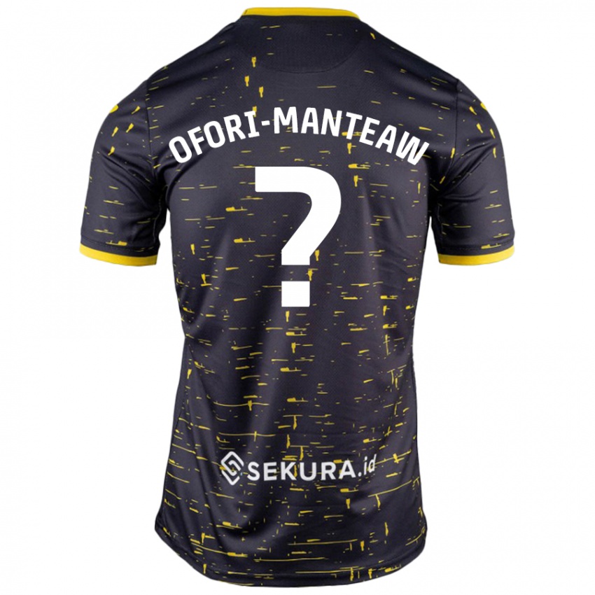 Hombre Camiseta Lloyd Ofori-Manteaw #0 Negro Amarillo 2ª Equipación 2024/25 La Camisa