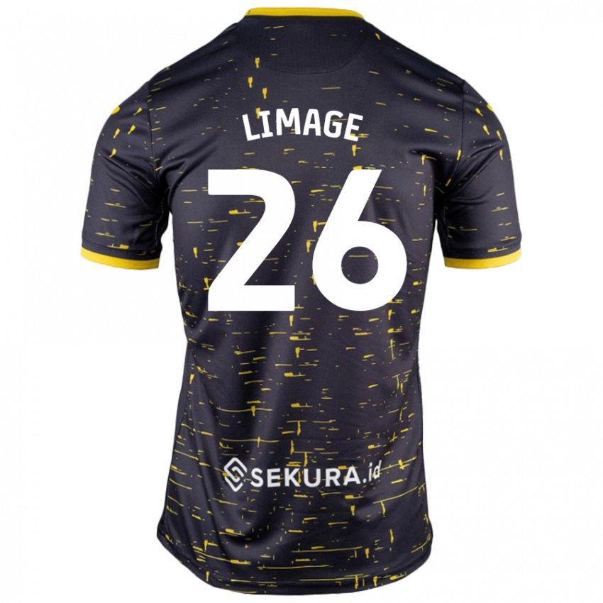 Hombre Camiseta Felicity Limage #26 Negro Amarillo 2ª Equipación 2024/25 La Camisa